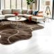 Handcrafted Brown Pattern Organic Modern Living Rug